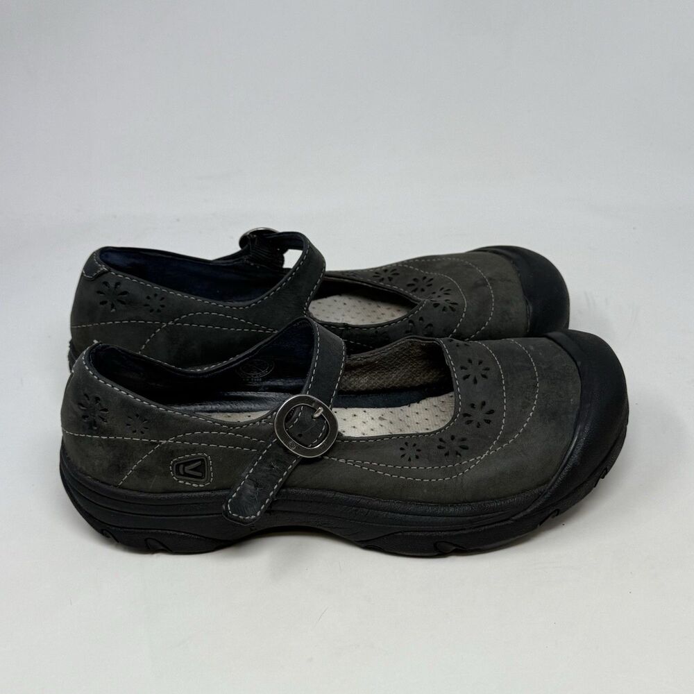 Keen Calistoga Mary Jane Shoes Womens 8 Green Leather Bohemian Comfort Casual - Picture 3 of 15